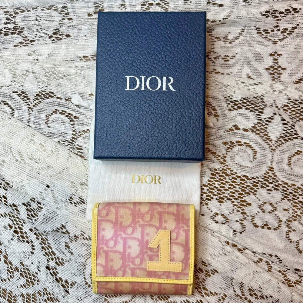 Dior Pink Trotter Print with Yellow Trim
